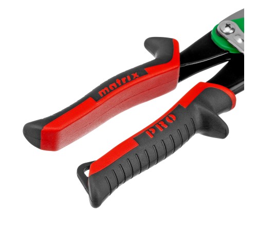 Ножницы по металлу, 250 мм, правый рез, сталь CRMO, двухкомпонентные рукоятки, PRO Matrix