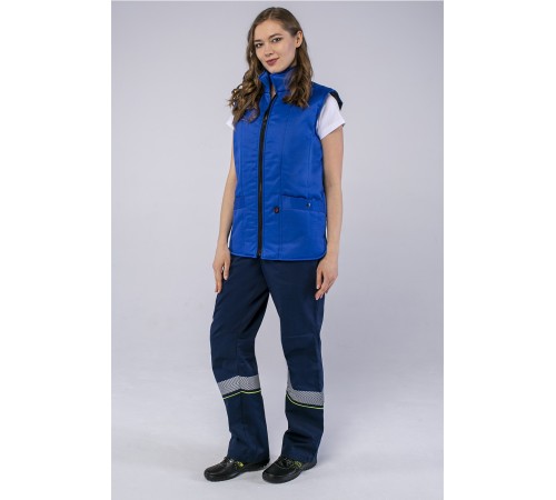 Жилет утепленный Универсальный (Смесовая, 210), васильковый