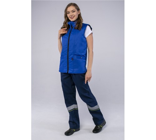 Жилет утепленный Универсальный (Смесовая, 210), васильковый