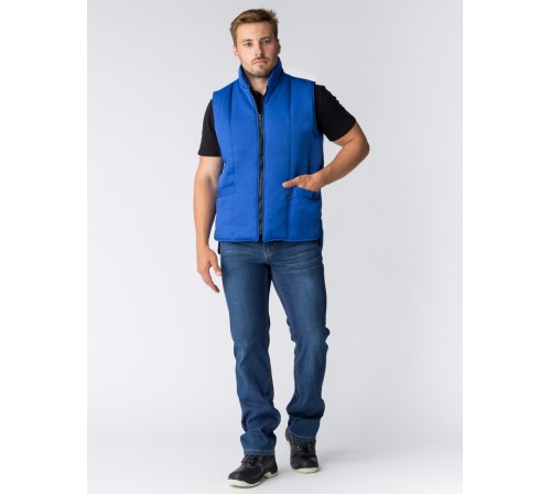 Жилет утепленный Универсальный (Смесовая, 210), васильковый