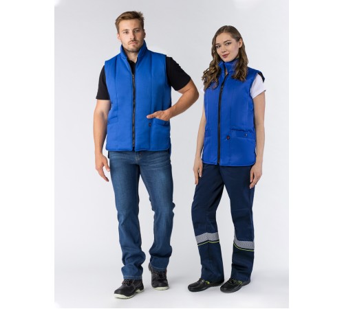 Жилет утепленный Универсальный (Смесовая, 210), васильковый