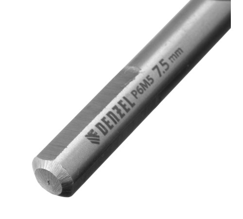 Сверло спиральное по металлу 7,5 x 109 мм, Р6М5, Golden Tip  Denzel