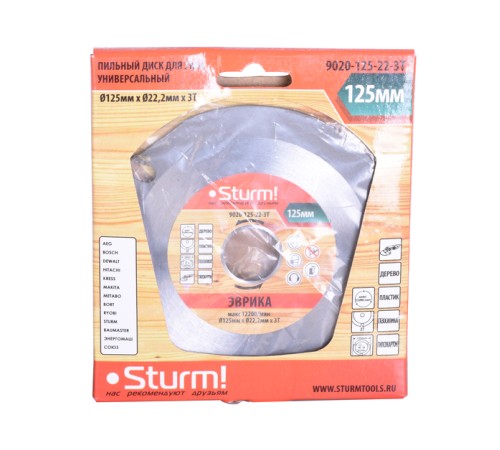 Диск пильный Sturm! 9020-125-22-3T
