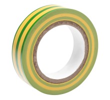 Изолента ПВХ, 15 мм х 10 м, желто-зеленая, 150 мкм Matrix