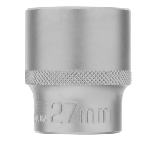 Головка торцевая, 27 мм, шестигранная, CrV, под квадрат 1/2 Stels