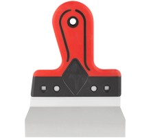 Шпатель фасадный Профи, нержавеющая сталь, прорезиненная ручка 150 мм КУРС РОС