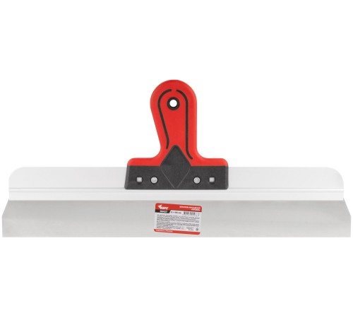 Шпатель фасадный Профи, нержавеющая сталь, прорезиненная ручка 450 мм КУРС РОС