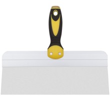 Шпатель фасадный нержавеющий Профи, прорезиненная ручка с метал.бойком 300 мм FIT HQ