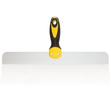 Шпатель фасадный нержавеющий Профи, прорезиненная ручка с метал.бойком 400 мм FIT HQ