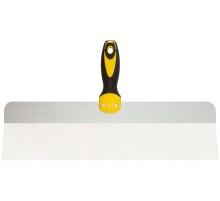 Шпатель фасадный нержавеющий Профи, прорезиненная ручка с метал.бойком 450 мм FIT HQ