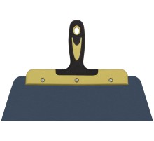 Шпатель фасадный "Мастер", пружинная колоризованная сталь, двухкомпонентная ручка, плоский 300 мм FIT РОС