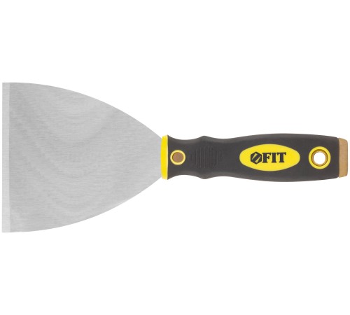 Шпатель для удаления ржавчины Профи, толщ. лезвия 1 мм, двухкомп.ручка с метал.бойком 4" (100 мм) FIT HQ