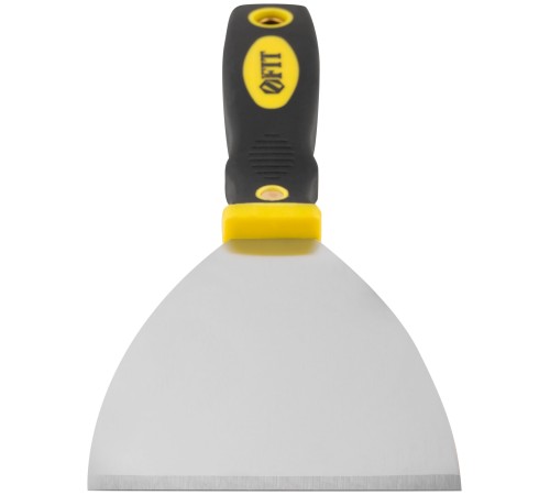 Шпатель для удаления ржавчины Профи, толщ. лезвия 1 мм, двухкомп.ручка с метал.бойком 4" (100 мм) FIT HQ