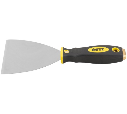 Шпатель для удаления ржавчины Профи, толщ. лезвия 1 мм, двухкомп.ручка с метал.бойком 4" (100 мм) FIT HQ