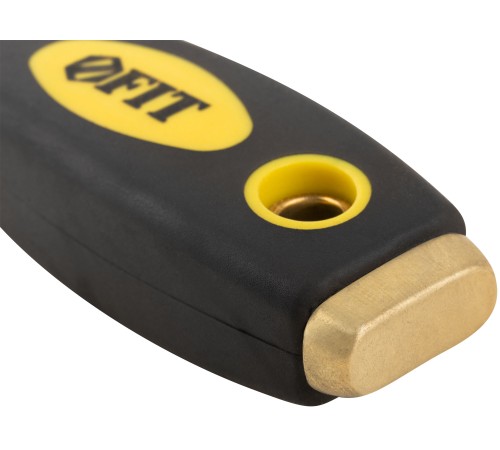 Шпатель для удаления ржавчины Профи, толщ. лезвия 1 мм, двухкомп.ручка с метал.бойком 4" (100 мм) FIT HQ