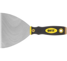 Шпатель для удаления ржавчины Профи, толщ. лезвия 1 мм, двухкомп.ручка с метал.бойком 5" (125 мм) FIT HQ