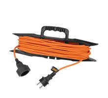 Удлинитель-шнур силовой Garden Series, б/з, ПВС, 20м, 1 розетка, 2 x 1 мм, Denzel