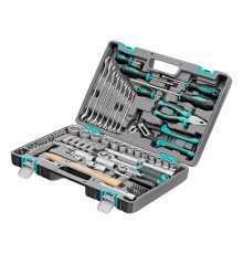 Набор инструментов, 1/2", 1/4", CrV, пластиковый кейс 76 предметов Stels