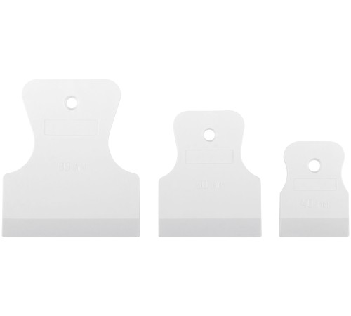 Набор шпателей резиновых 40/60/80мм, белые КУРС РОС