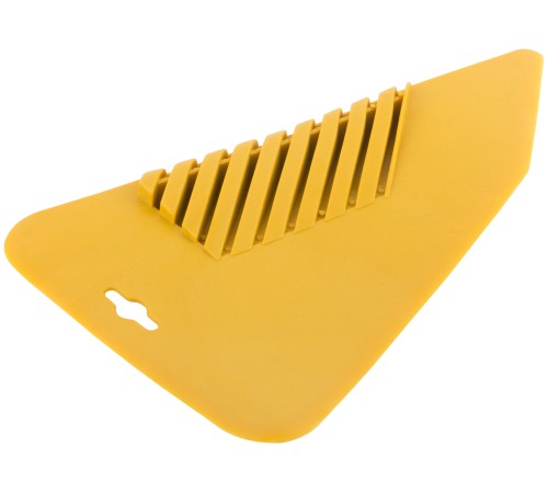 Шпатель прижимной "Люкс", для обоев, пластиковый, желтый 280 мм КУРС РОС