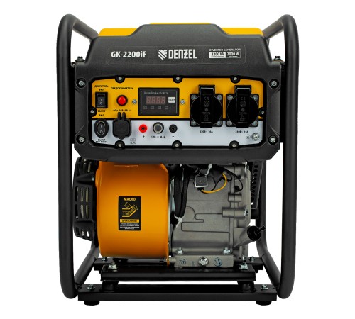 Генератор инверторный GK-2200iF, 2,2 кВт, 230 В, ручной старт DENZEL Генератор инверторный GK-2200iF, 2,2 кВт, 230 В, ручной старт DENZEL