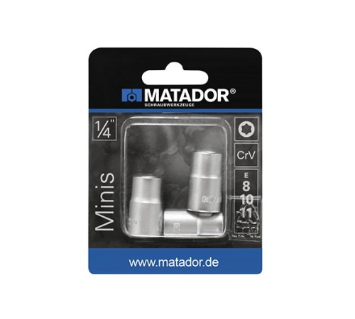 Набор головок TORX Minis Matador 2090 6,3 (1/4) Набор головок TORX Minis Matador 2090 6,3 (1/4)