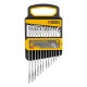 Набор ключей комбинированных трещоточных 6-19 мм, 12 шт., CrV, матовый хром Denzel