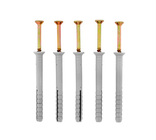 Дюбель-гвоздь полипропиленовый с потайным бортиком 6 х 60 мм, 200 шт Сибртех