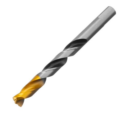 Сверло спиральное по металлу 12 x 151мм, Р6М5, Golden Tip, многогранная заточка Denzel
