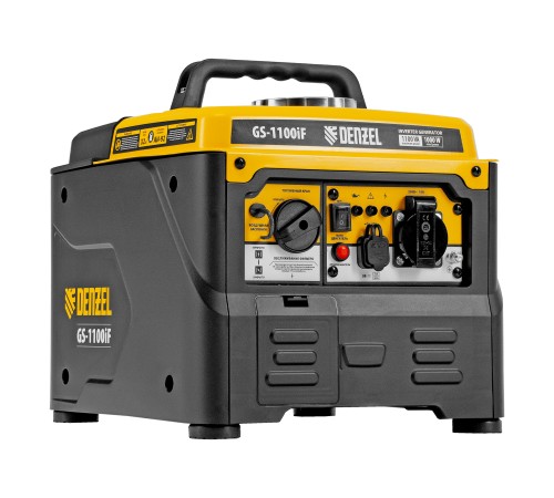 Генератор инверторный GS-1100iF, 1,1 кВт, 230 В, ручной старт DENZEL