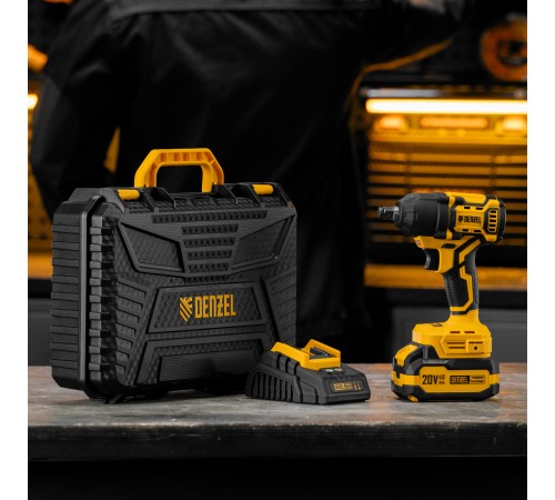 Гайковерт ударный аккумуляторный бесщет. CIWH-BL-20-500, Li-Ion, 20 В// Denzel