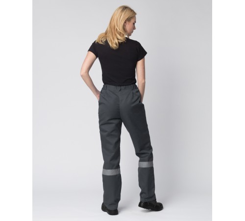 Костюм женский Весна-1 СОП CH (тк.Смесовая,210) брюки, т.серый/красный