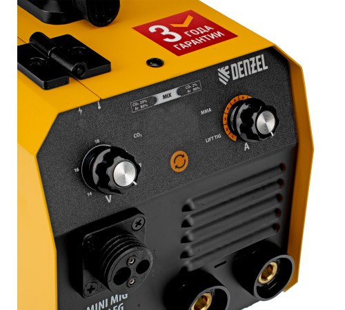 Аппарат инвертор. полуавтомат. сварки Mini MIG-140LFG, 140 А, ПВ 60%// Denzel