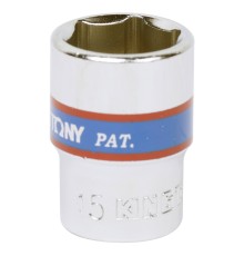 Головка торцевая стандартная шестигранная 3/8", 15 мм KING TONY 333515M Головка торцевая стандартная шестигранная 3/8", 15 мм KING TONY 333515M