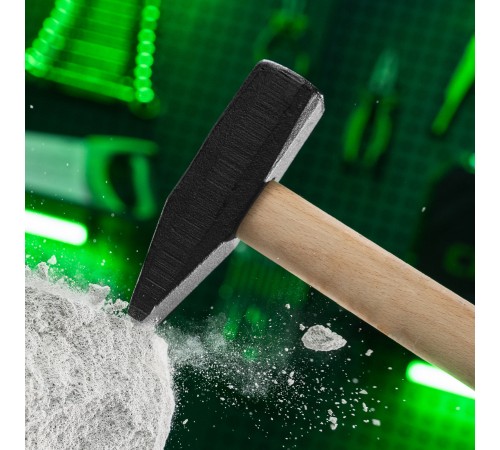 Молоток слесарный 1000 г, квадратный боек, деревянная рукоятка Сибртех