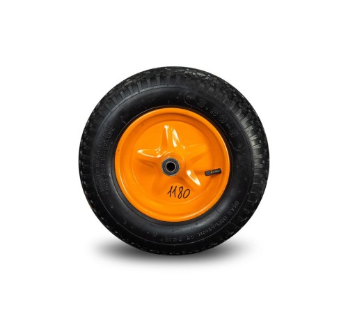 Колесо пневматическое резиновое 370 мм 3.50-8 (подшипник 16 мм) Колесо пневматическое резиновое 370 мм 3.50-8 (подшипник 16 мм)