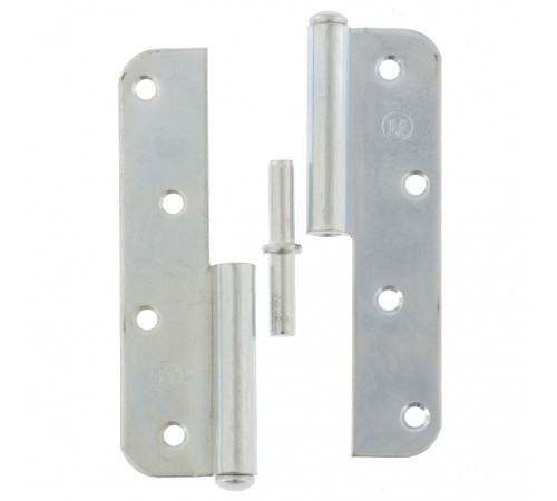 Петля накладная ПН1-130 правая, цинк, 4 шт, (Металлист)