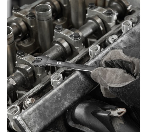 Набор ключей комбинированных 6-19 мм, 8 шт., CrV, матовый хром Stels