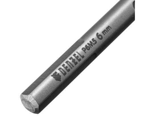 Сверло спиральное по металлу 6 х 139 мм, Р6М5, Golden Tip, удлиненное Denzel