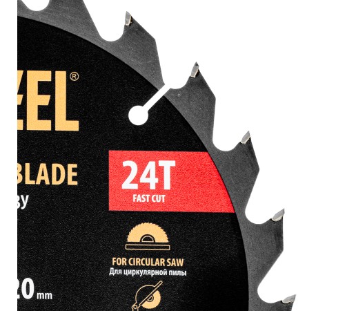 Пильный диск по дереву ф216 х 20 мм, 24 зубьев Denzel