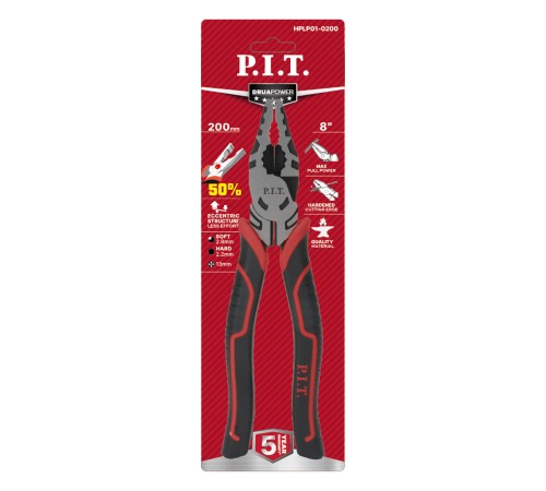 Плоскогубцы комбинированные усиленные P.I.T. DRUA HPLP01-0200