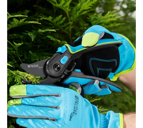 Секатор прямого реза, 225 мм, регулировка захвата, трехкомпонентные рукоятки, Luxe, Palisad