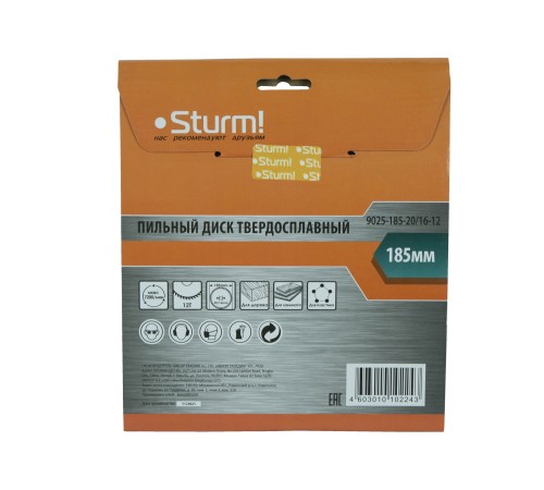Диск пильный Sturm! 9025-185-20/16-12 Диск пильный Sturm! 9025-185-20/16-12