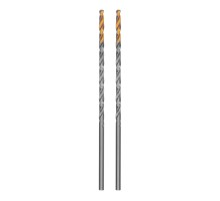 Сверло спиральное по металлу 3,5 х 112 мм, Р6М5, Golden Tip, удлиненное, 2шт. Denzel