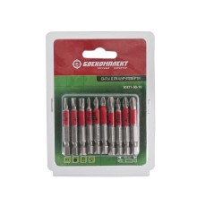 Биты  PH/PZ/SL/TORX, 50мм, сталь S2, 10шт, БОЕКОМПЛЕКТ Биты  PH/PZ/SL/TORX, 50мм, сталь S2, 10шт, БОЕКОМПЛЕКТ