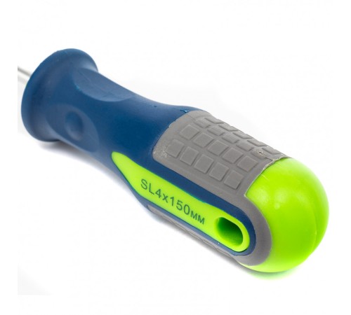 Отвертка, SL4 х 150 мм, CrV, трехкомпонентная рукоятка Сибртех