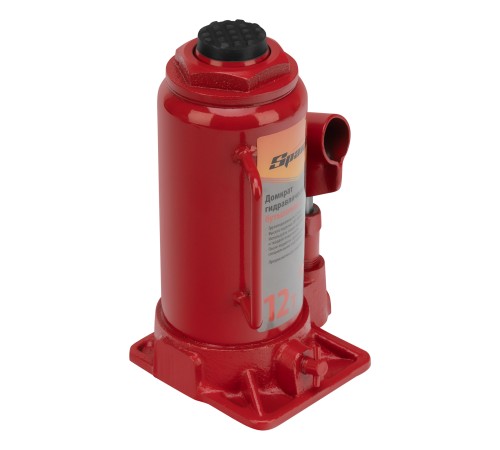 Домкрат гидравлический бутылочный 12 т, h подъема 205-400 мм Sparta Compact