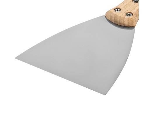 Шпательная лопатка из нержавеющей стали, 100 мм, буковая рукоятка, EFP Matrix