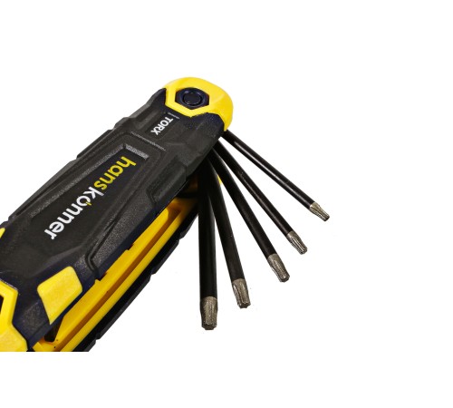 Набор ключей TORX, 8шт, T9-T40, S2, Hanskonner Набор ключей TORX, 8шт, T9-T40, S2, Hanskonner