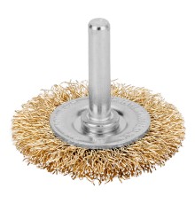Щетка для дрели, 50 мм, плоская со шпилькой, латунированная витая проволока Matrix